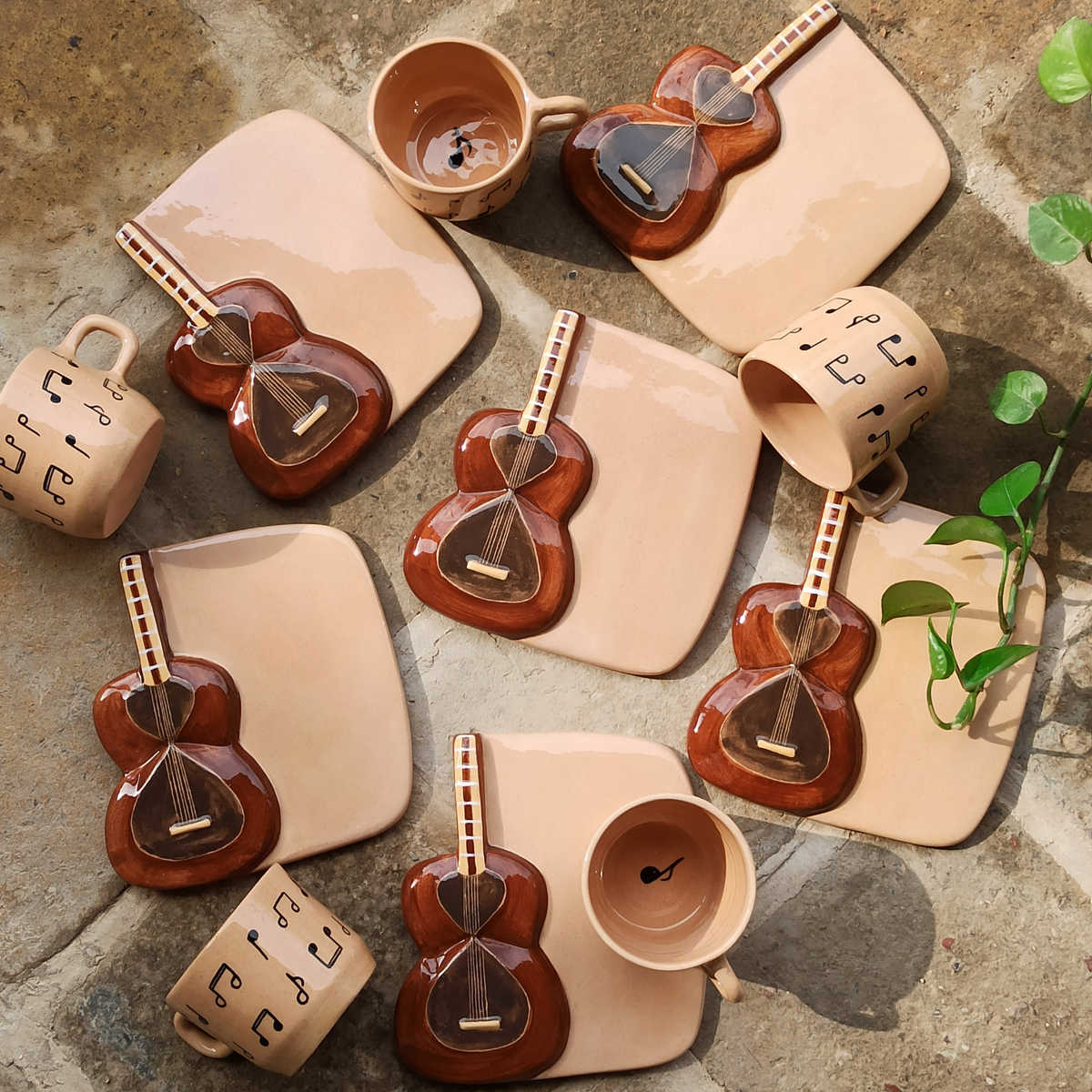 ست قهوهخوری دستساز طرح تار