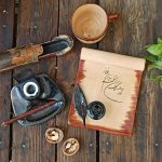 ست قهوهخوری دستساز طرح خوشنویسی