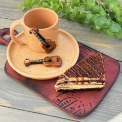 ست چای‌خوری دست‌ساز طرح گیتار