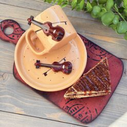 ست چای‌خوری دست‌ساز طرح ویولن