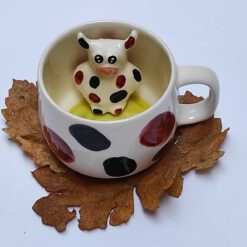 ماگ دست‌ساز سورپرایزی طرح گاو