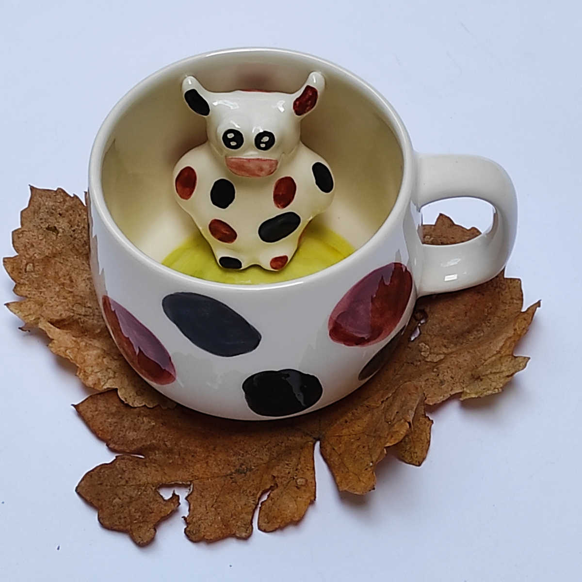 ماگ دستساز سورپرایزی طرح گاو