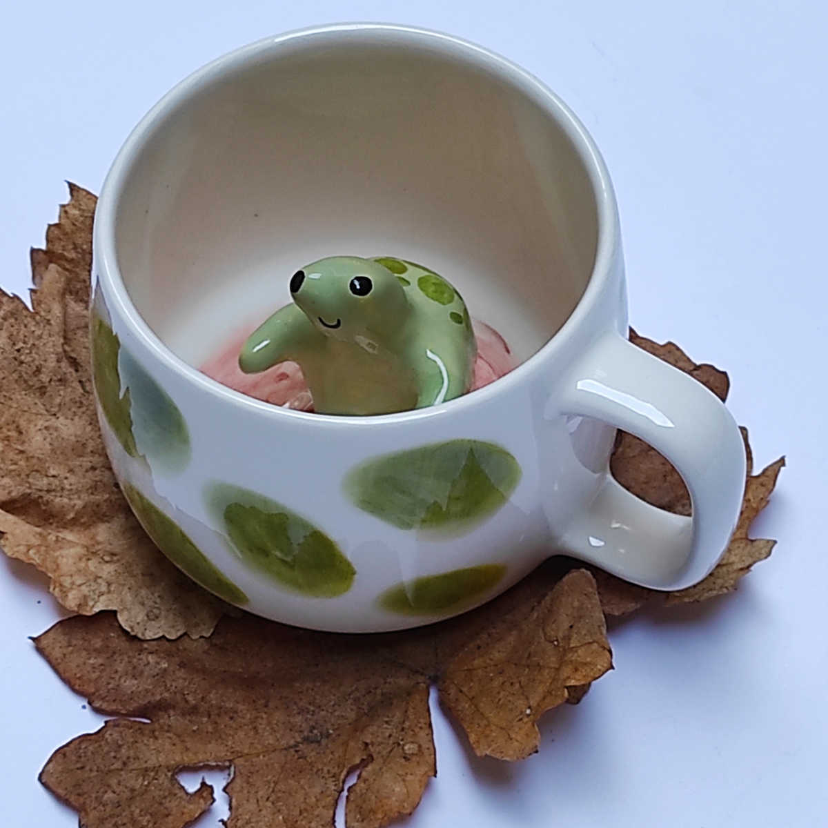 ماگ دستساز سورپرایزی طرح لاکپشت