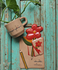 ست چای‌خوری دست‌ساز طرح معلم