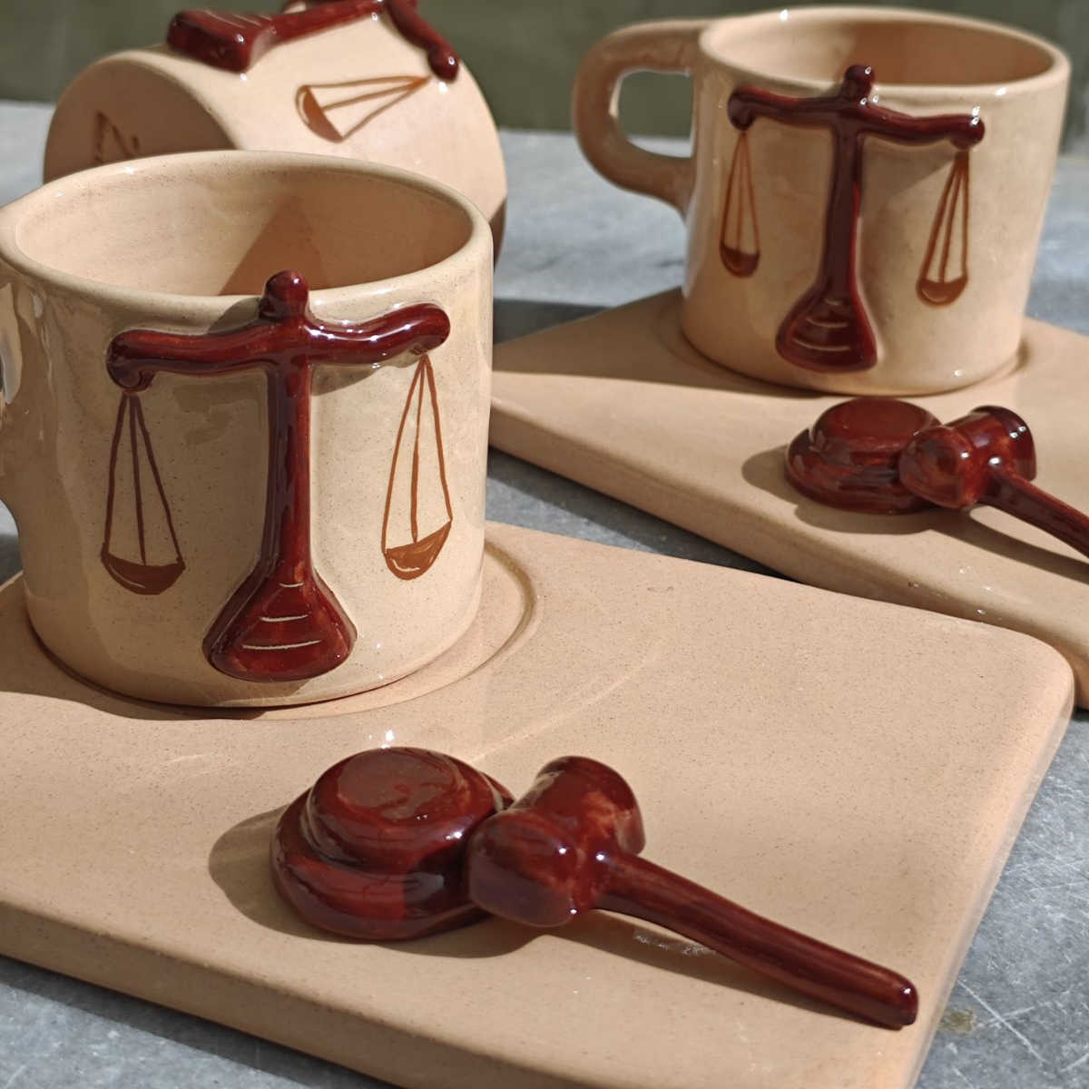 ست چایخوری دستساز طرح وکالت